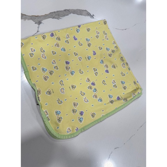 Carter's‎ Baby Blanket Yellow Green Frog Drop Print Security Lovey - Picture 1 of 4